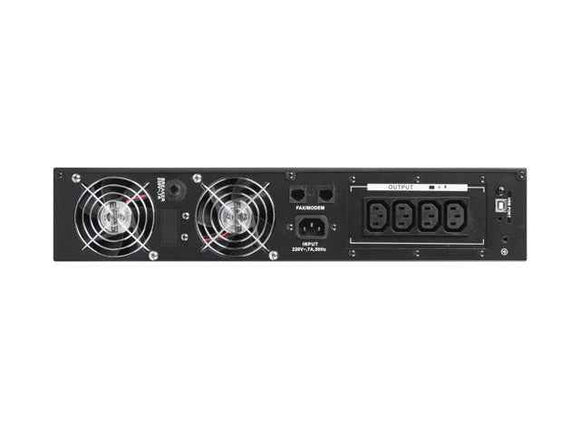 Onduleur rack 19'' Line-Interactive à onde sinusoïdale pure 1000 VA LCD 4x230 V IEC