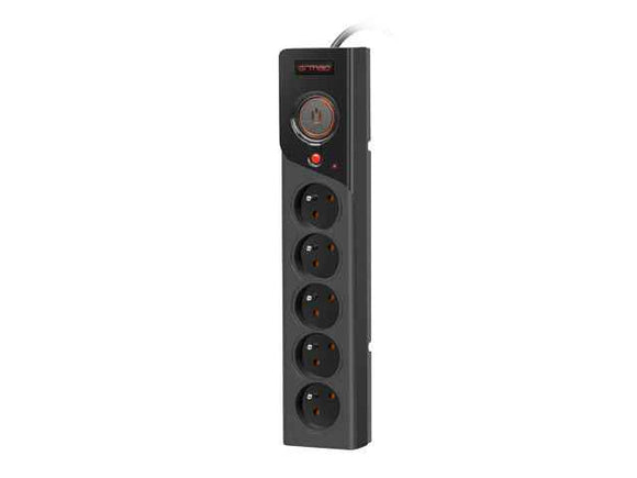 Listwa zasilająca Z5 1.5M 5x230V 10A Z5/15/CZ czarna