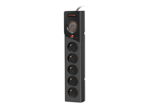 Multiprise z5 3 m 5 x 230 v 10 a z5/30/cz noir