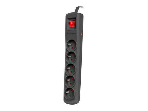 Multiprise parafoudre Bercy 400 1,5 m (5 prises) Noir