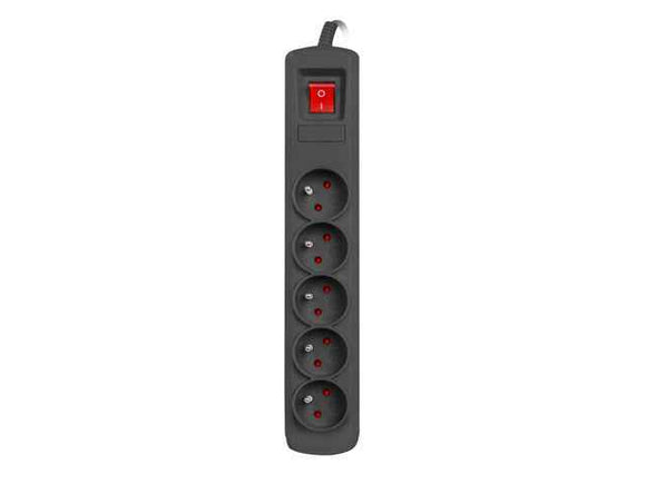 Multiprise parafoudre Bercy 400 1,5 m (5 prises) Noir