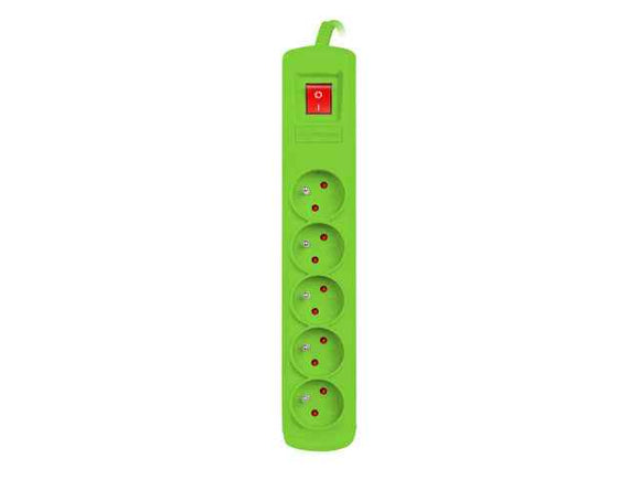 Multiprise parafoudre Bercy 400 1,5 m (5 prises) Vert
