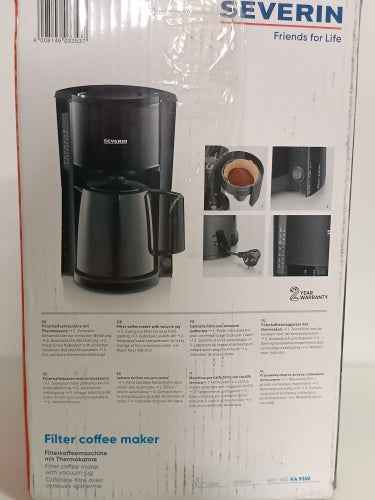 Retour client Ecost, cafetière filtre SEVERIN KA 9250 avec thermos environ 1 000 W, jusqu'à