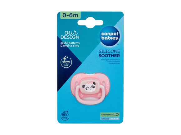 Sucette symétrique en silicone canpol babies 0-6 mois motif exotique panda 34/920_pand