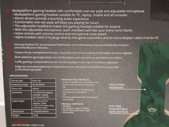 Retour client ecost trust gaming gxt 411c radius casque de jeu pour pc ps5 ps4 xbox nintendo s