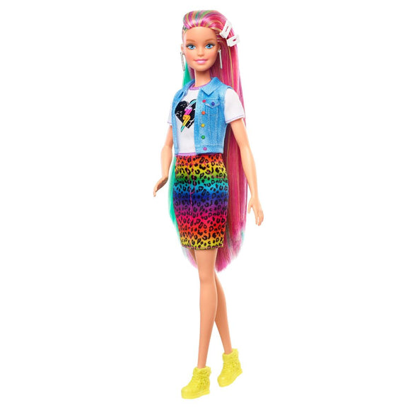 Poupée Barbie aux cheveux arc-en-ciel