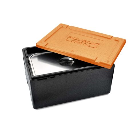 Conteneur isotherme Polibox Crystal GN 240 ORANGE - clicktofournisseur.com