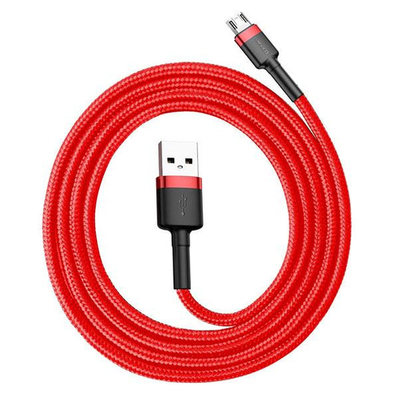 Câble micro usb baseus cafule 24 a 1 m rouge