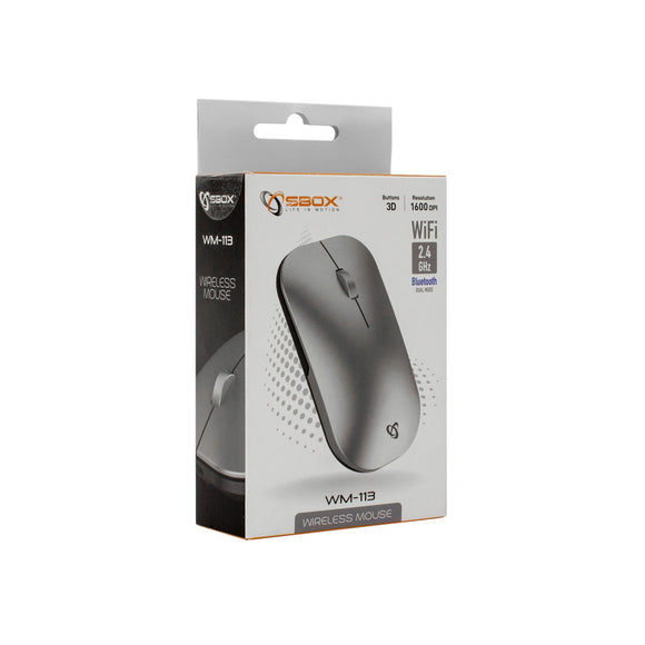 Sbox WM-113 Wireless Silver