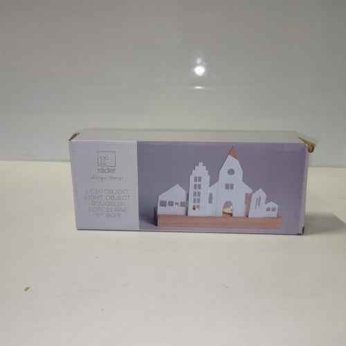 Retour client Ecost Roues Objet lumineux City Bois d'acacia et porcelaine de haute qualité Te