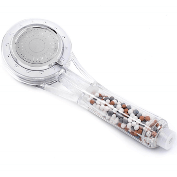 Douchette ECO2-Douche L'ORIGINAL transparent avec pierres naturelles de tourmaline, germanium et argile.