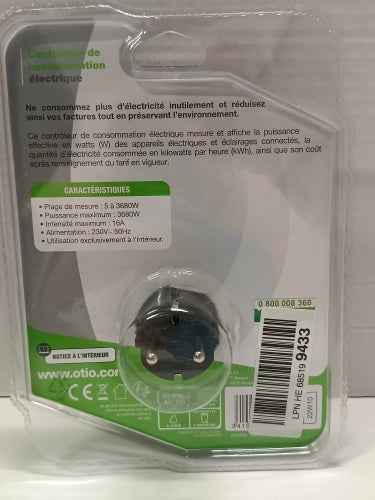 Retour client Ecost Produit 730102 Contrôleur Consommation électrique CC 5000 Noir