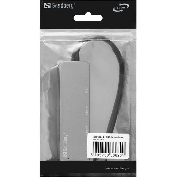 Sandberg 336-20 Hub USB-C vers 4 x USB 3.0 SAVER