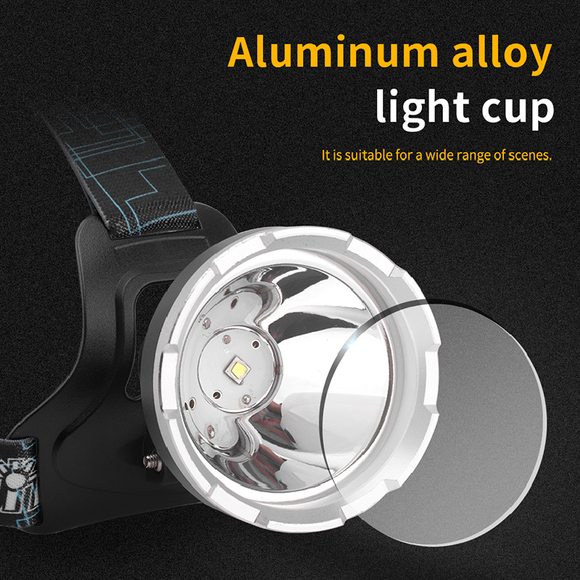 Lampe frontale à led boruit yhx-1030 avec sifflet sos