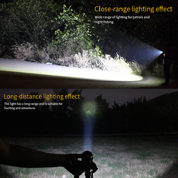 Lampe frontale à led boruit yhx-1030 avec sifflet sos