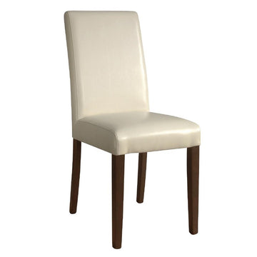 LOT DE 2 CHAISES EN SIMILI CUIR CRÈME - clicktofournisseur.com