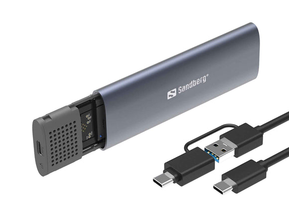 Boîtier USB 3.2 SANDBERG pour SSD M.2+NVMe