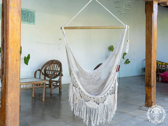 Hamac chaise xl  camoapa  broderie crochet