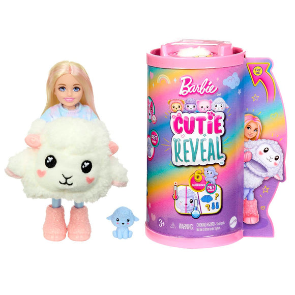 Poupée Barbie® Cutie Reveal Chelsea avec un adorable t-shirt mouton