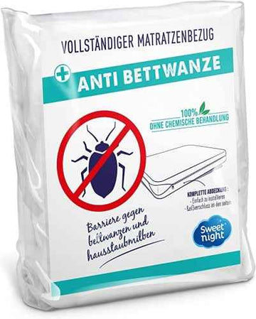 Ecost customer return Sweetnight Full mattress cover 160 x 200 cm | AntiBug and AntiDust