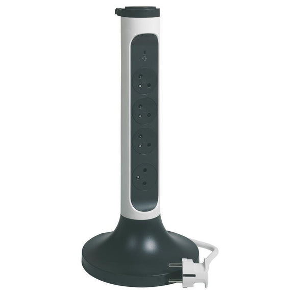Rallonge tour 4x2PZ Blanc-graphite 2m