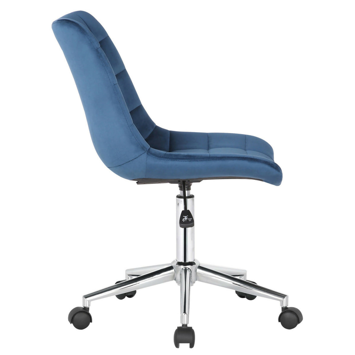 Chaise de bureau Medford - velours Bleu