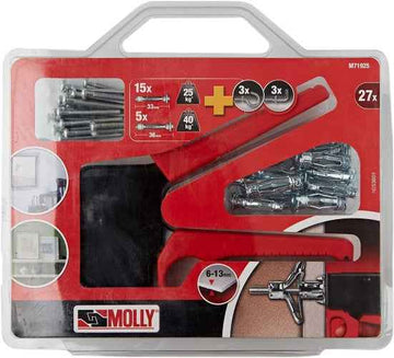 Retour client Ecost Molly M71925XJ M71925 Lot de 20 chevilles murales 10 x 4 x 33 mm et 10 x 5 x