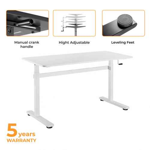 Table réglable en hauteur Up Up Loki Blanc