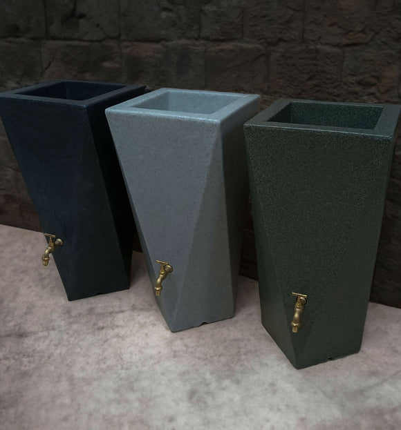 Prestige water  berlin granit noir  100l  récupérateur d'eau de pluie