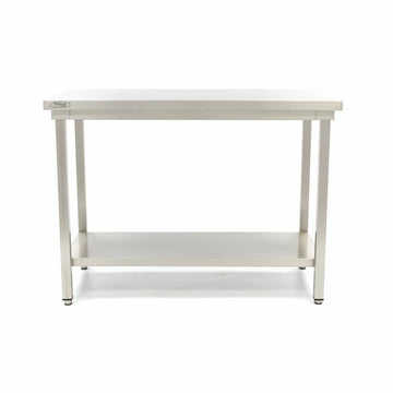 Table en acier inoxydable 60x70cm avec étagère - clicktofournisseur.com
