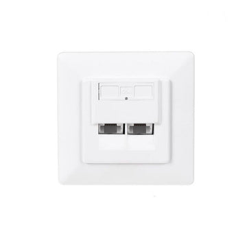 Prise encastrée complète netrack 106-04 2xrj45 8p8c utp cat5e lsa