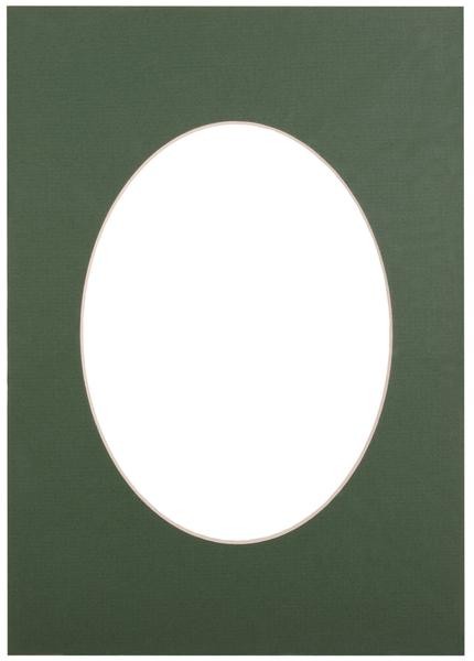 Passepartout 21x29,7, ovale vert