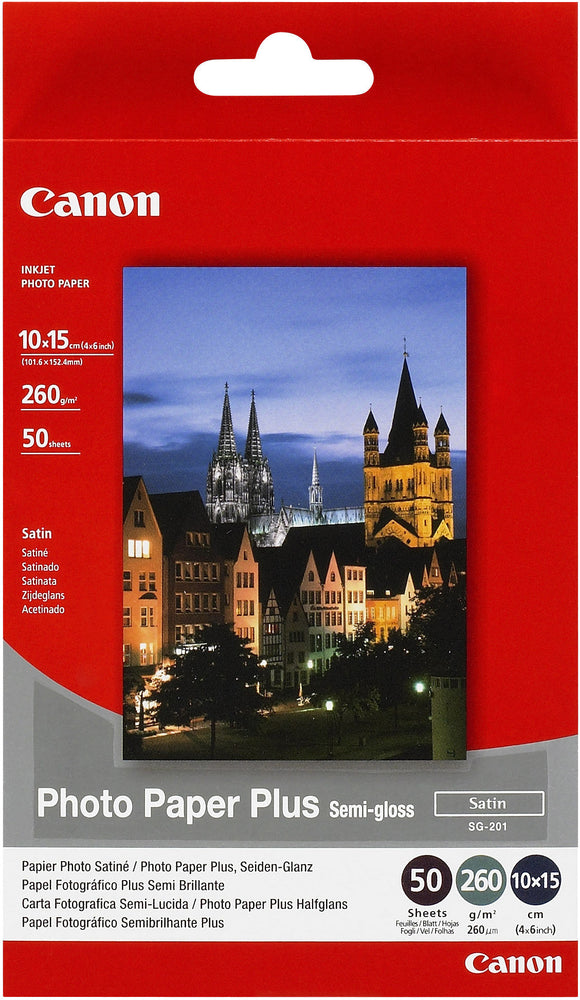 Papier photo canon sg-201 10x15 260g 50 feuilles