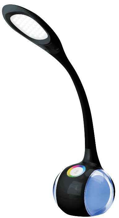 Lampe de bureau Platinet PDL20 7W 2en1, noire (43735)