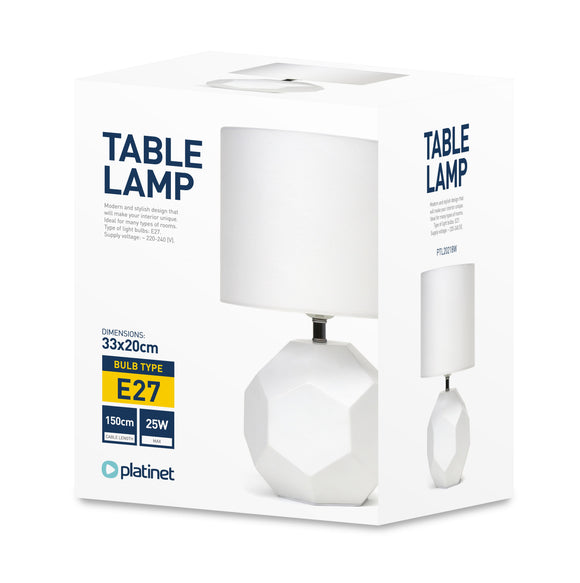 Lampe de bureau Platinet PTL20218W 25W, blanche