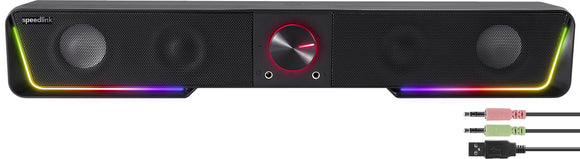 Barre de son speedlink gravity rgb sl-830200-bk