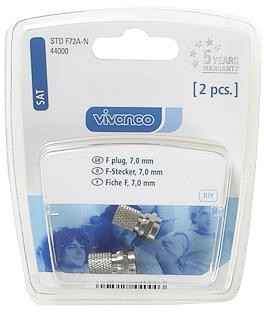 Fiche Vivanco F 7 mm, 2 pièces (44000)