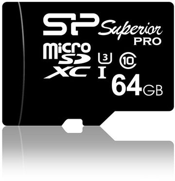 Silicon Power memory card microSDXC 64GB Superior Pro U3 + adapter