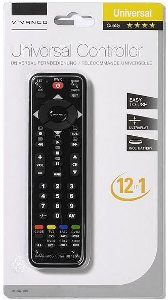Vivanco universal remote 12in1, black (34875)