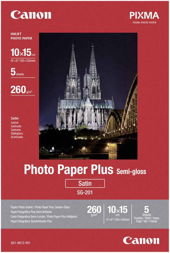 Papier photo Canon SG-201 10x15 260g 5 feuilles