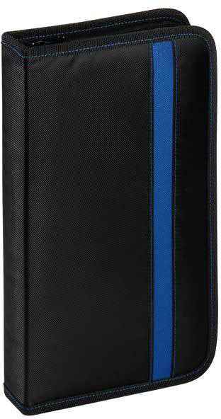 Étui Vivanco pour CD/DVD 48 emplacements, noir/bleu (31791)