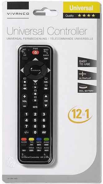 Vivanco universal remote 12in1, black (34875)