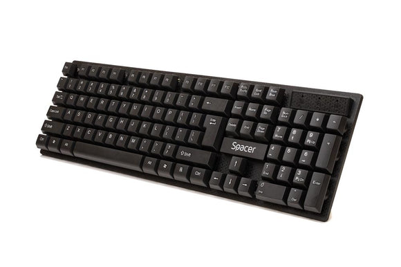 Kit sans fil spacer clavier sans fil + souris sans fil noir  spds-1100  timbre vert 08 lei