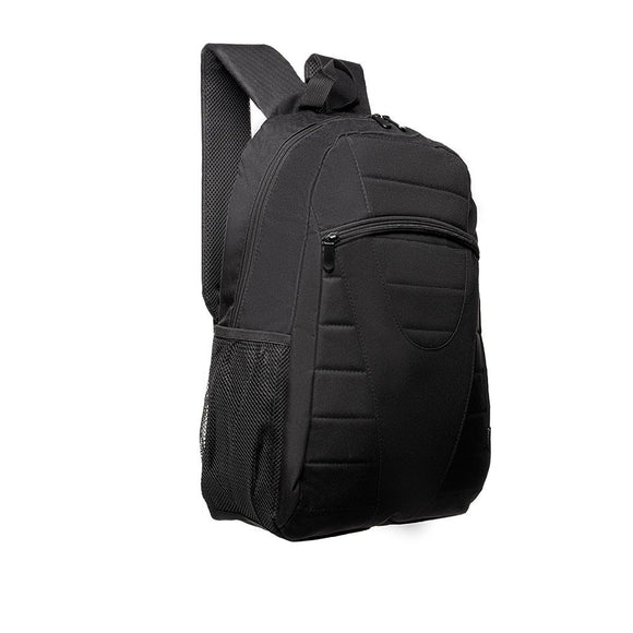 SAC À DOS SPACER, pour ordinateur portable de max. 15,6", 1 compartiment, poche avant, 2 poches latérales, imperméable, nylon, noir, « Buddy », « SPB18906 » (EAN : 5949046601084 ; « ACC-SPC0205001 » - 623019)