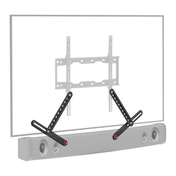 Support de fixation pour barre de son sous tv moniteur barkan pour 1 tv/moniteur plat incurvé diag. max 80 pouces fixe max 65 kg  e820.b