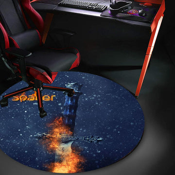 Covor pentru scaun gaming SPACER, protectie parchet, cauciuc si material textil, 1200 x 3mm, rotund, SWORD 46501469 "SPFP-SWORD-120"