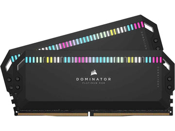 Mémoire DDR5 6 000 MHz 32 Go (2 x 16 Go) DIMM sans tampon CL30 standard PMIC XMP 3.0 DOMINATOR PLATINUM RGB noir, dissipateur thermique, LED RGB, 1,4 V
