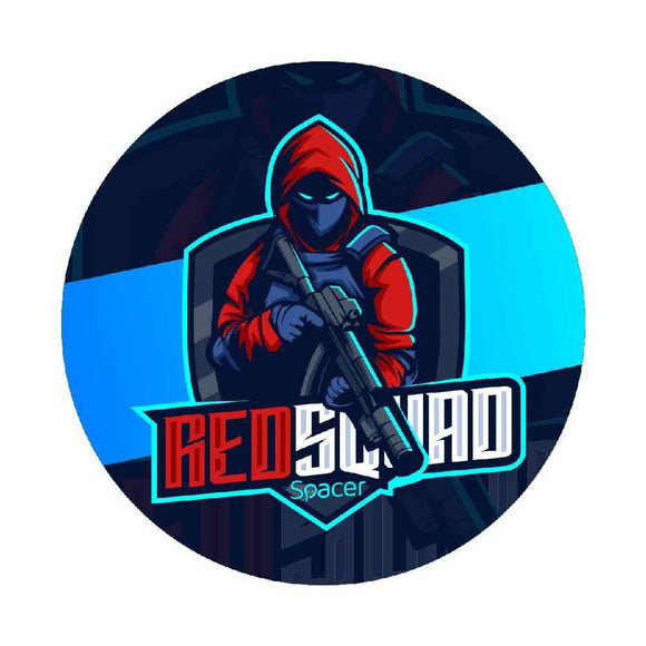 Covor pentru scaun gaming SPACER, protectie parchet, cauciuc si material textil, 1200 x 3mm, rotund, REDSQUAD 46501468 "SPFP-REDSQUAD-120"