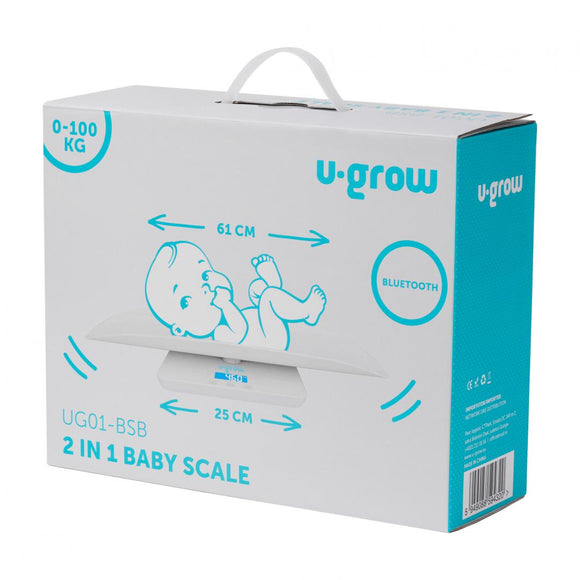 Pèse-bébé 2 en 1, Bluetooth, 100 kg