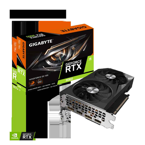 Carte graphique Gigabyte RTX 3060 Windforce OC 12 Go NVIDIA GeForce RTX 3060 12 Go GDDR6